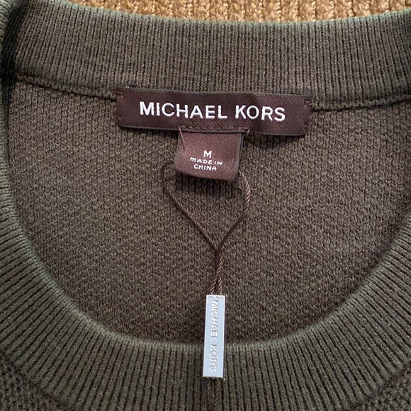Mens Michael Kors Dark Green Sweater - Picture 2 of 6